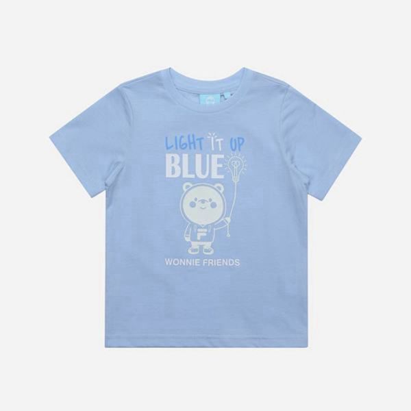 Fila Campaign S/S Boy's T-Shirts - Blue,NZ 197-40257